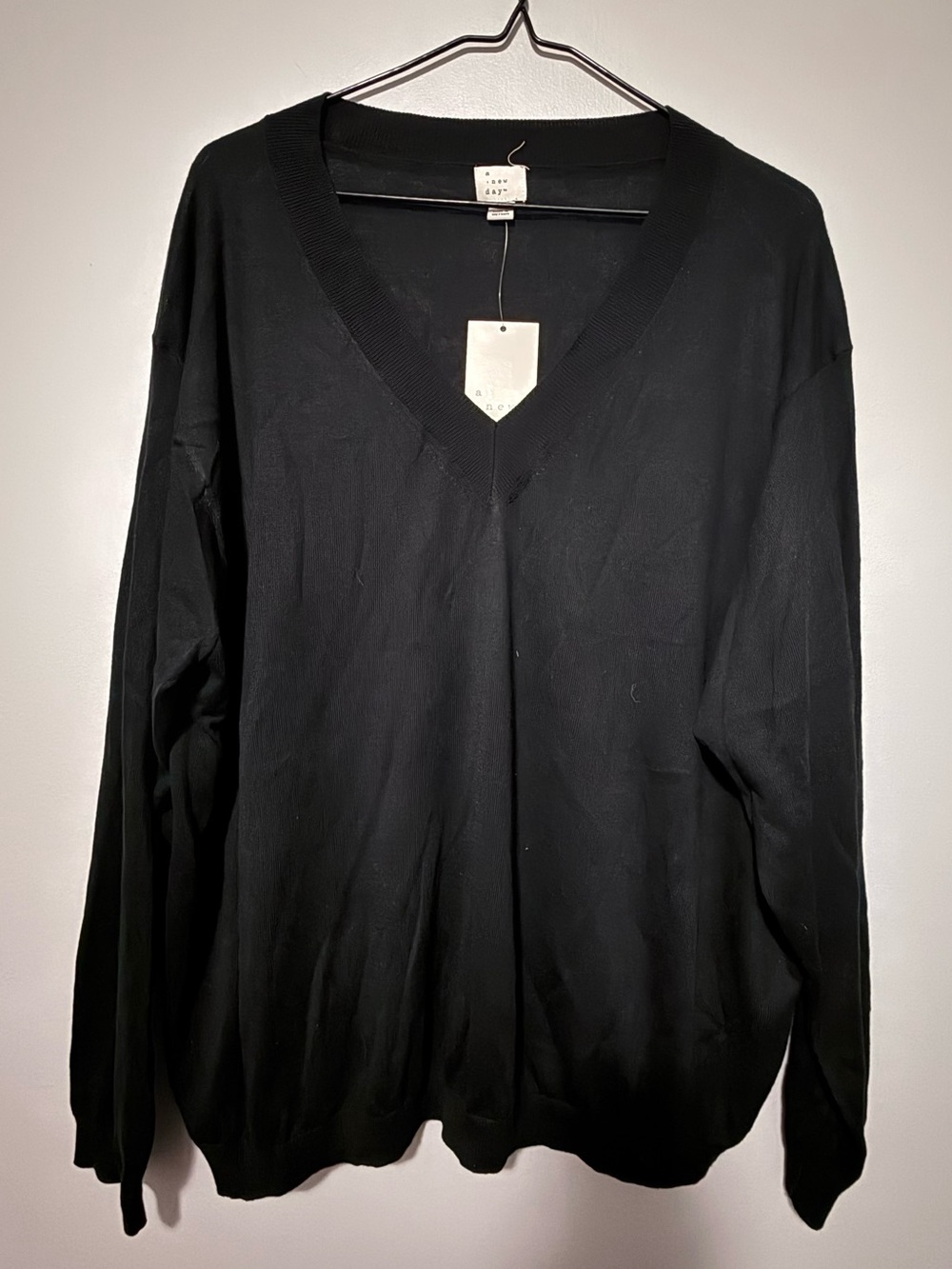 NWT A New Day XL Black V-Neck Sweater